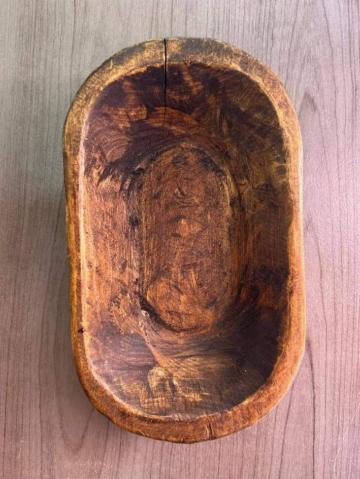 Zara Wood Bowl, Handmade, Farmhouse Décor #B - 7.8